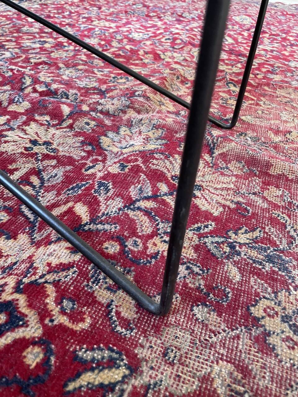 50s coffee table in metal and marble