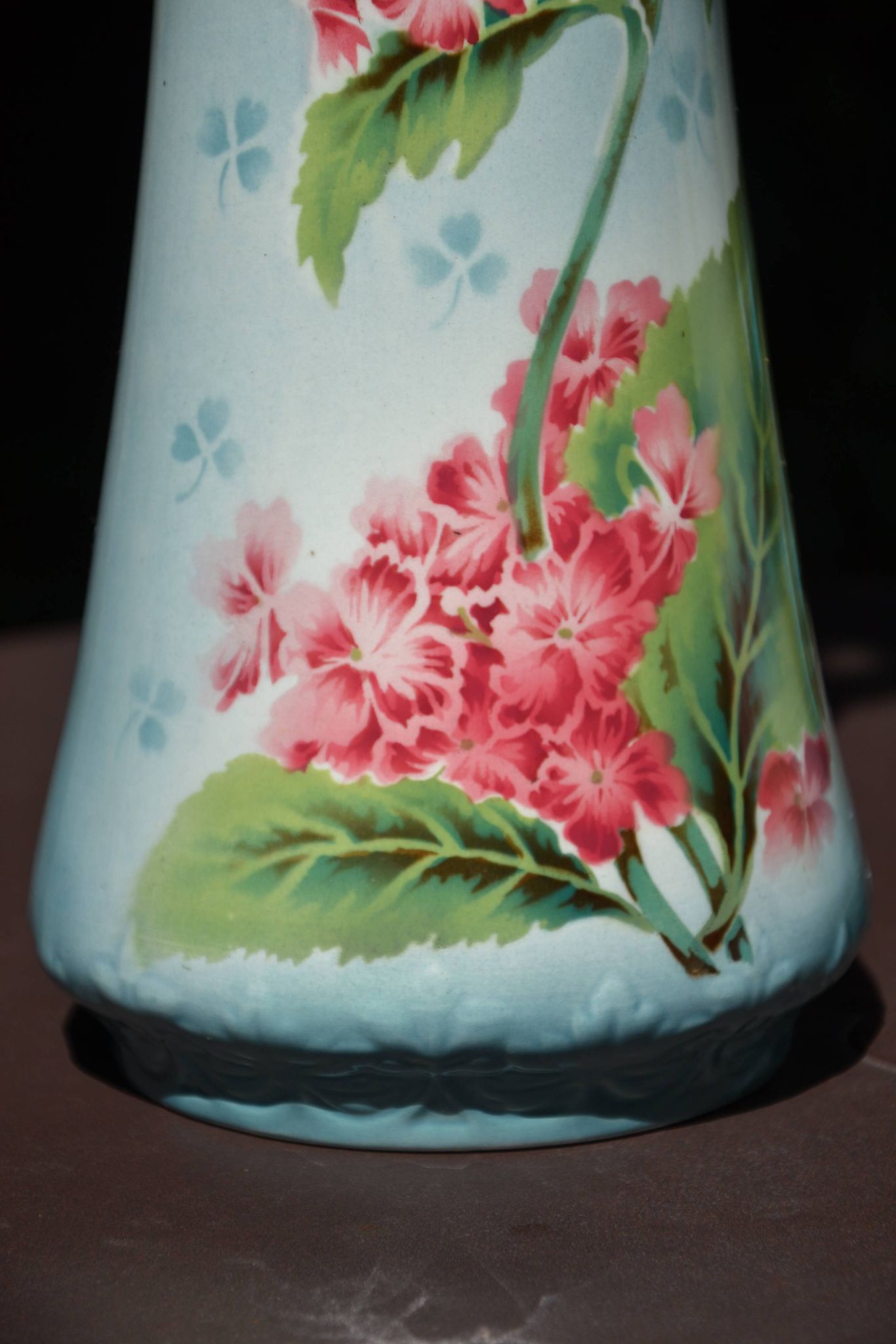 2 flowered vases St Amand early 20th century