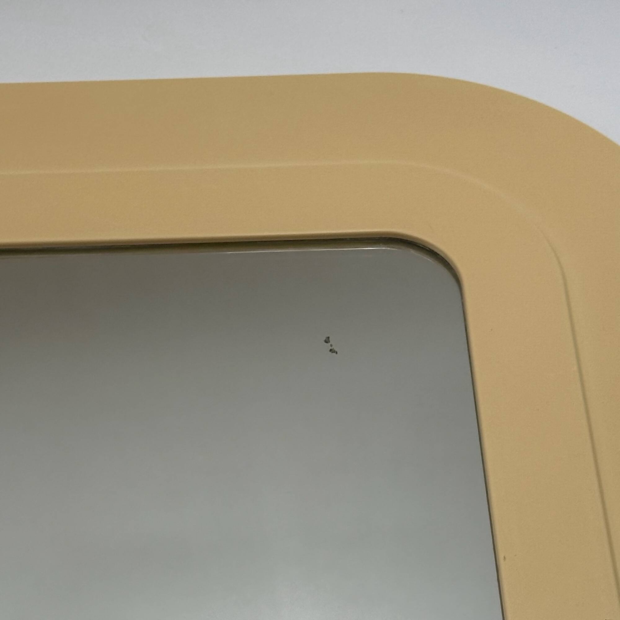 Beige Plastic Mirror by Kartell, Anna Castelli design, Italy 1960s