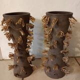 Pair of ethnic style terracotta vases