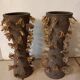Paire de vases terre cuite style ethnique