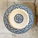 Set of 8 Gien earthenware plates, Rouen pattern, blue garlands and foliage