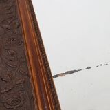 Louis Philippe mirror in plaster and wood with handcrafted decorations, France ca. 1900