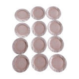 12 transparent pink vintage plates