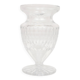 Large Cut Crystal Glass Vase 1960s Belgium