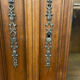 Gothic Renaissance library in solid walnut with columns around 1850