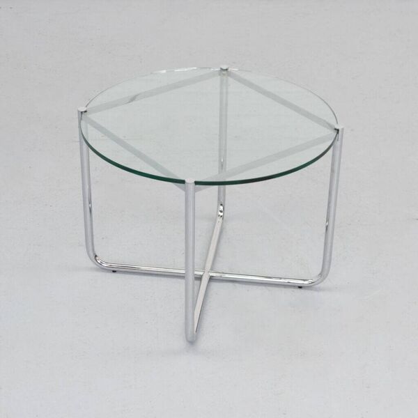 Table basse MR de Mies van der Rohe pour Knoll, années 1980.