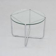 Table basse MR de Mies van der Rohe pour Knoll, années 1980.