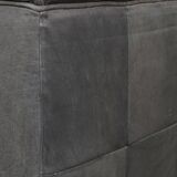 Gray Leather Vintage Design Armchair from the 1970s