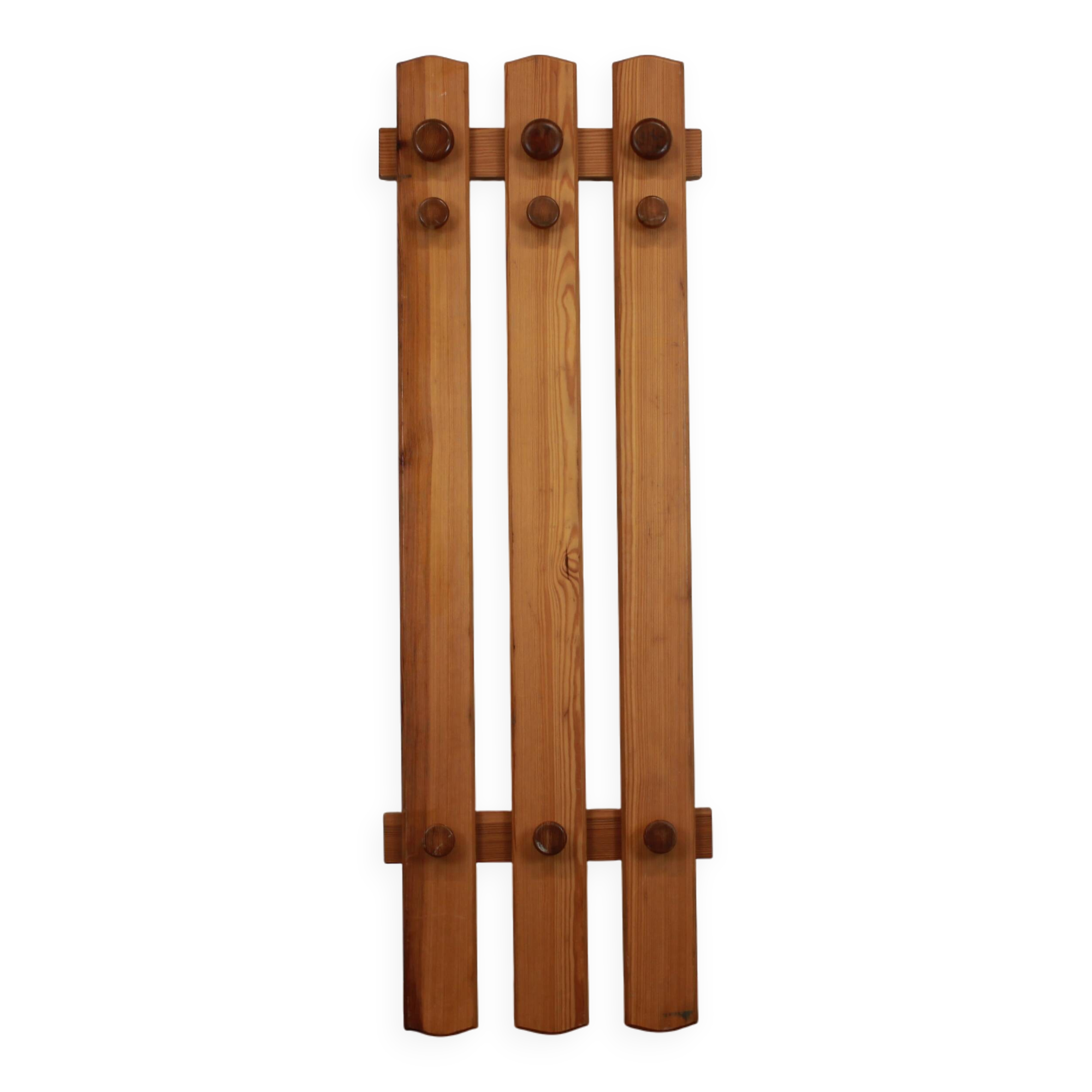 Pine wall coat rack