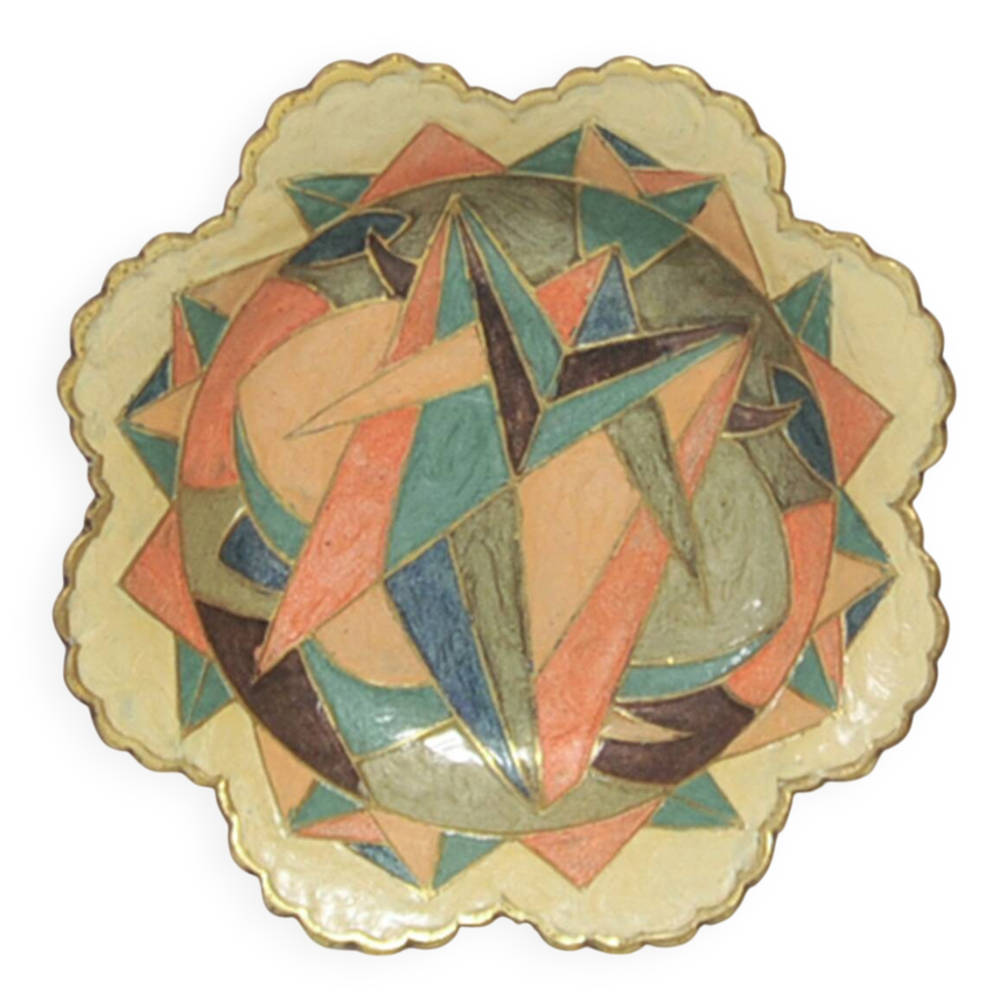 Solid copper decorative bowl