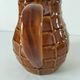 Pichet Saint-Clément no. 7507 in caramel earthenware – Relief wickerwork decoration