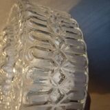 Plafonnier, applique vintage en verre moulé