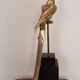 Decorative sculpture in solid brass representing a parrot, 1970s, Palm Beach/Hollywood Regency.