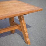 Table de ferme ancienne en bois, table bois, table de salle à manger, brutaliste, chalet, campagne,