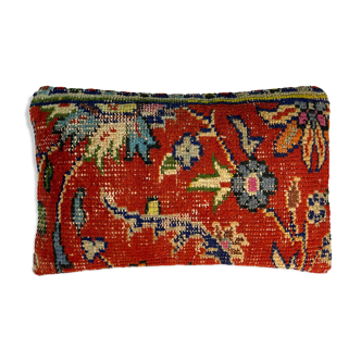 Vintage turkish rug cushion cover, 30 x 50 cm