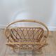Vintage rattan wicker magazine rack