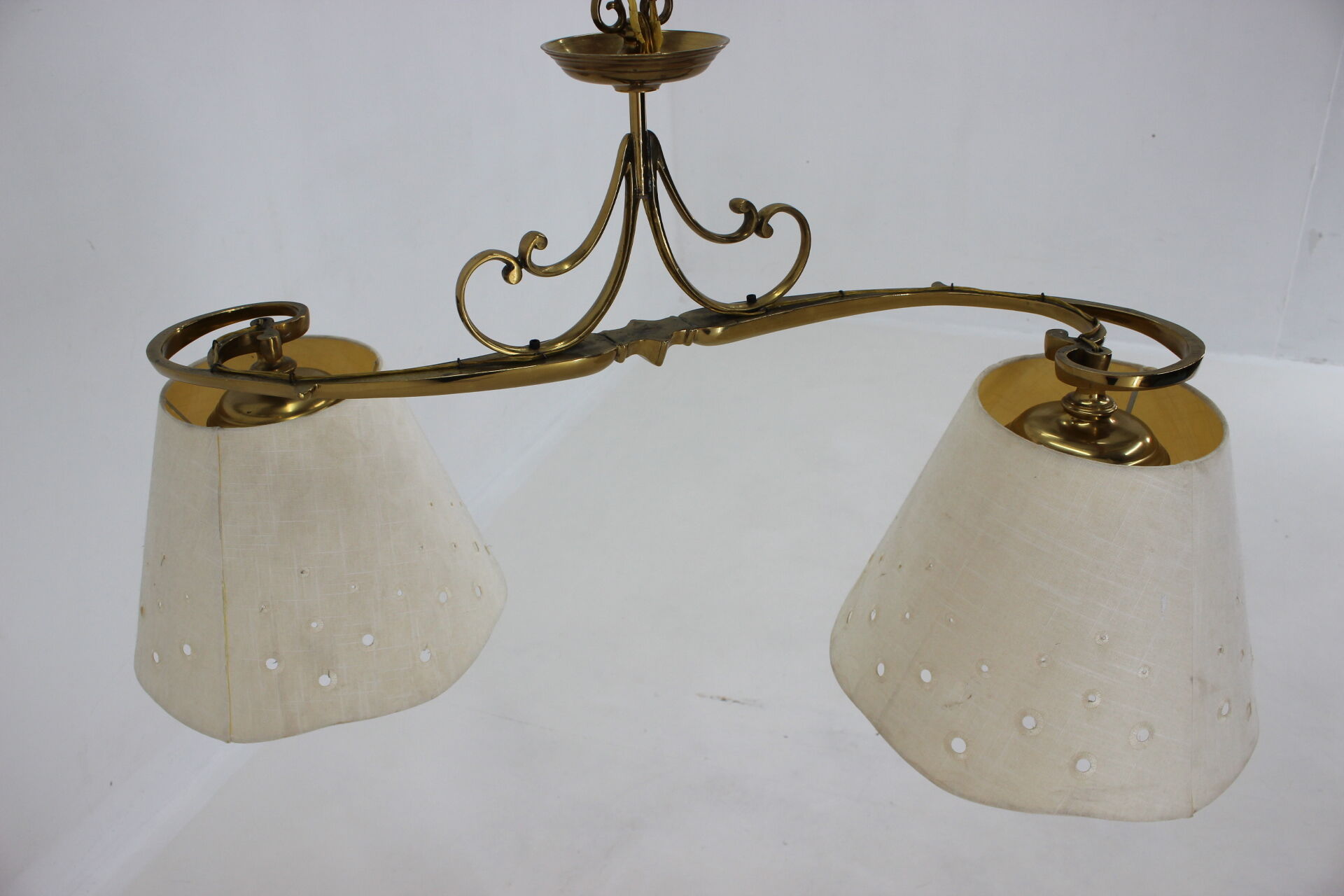 1970s italian brass pendant light