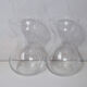 Paire de vases à bulbe jacinthe en verre vintage