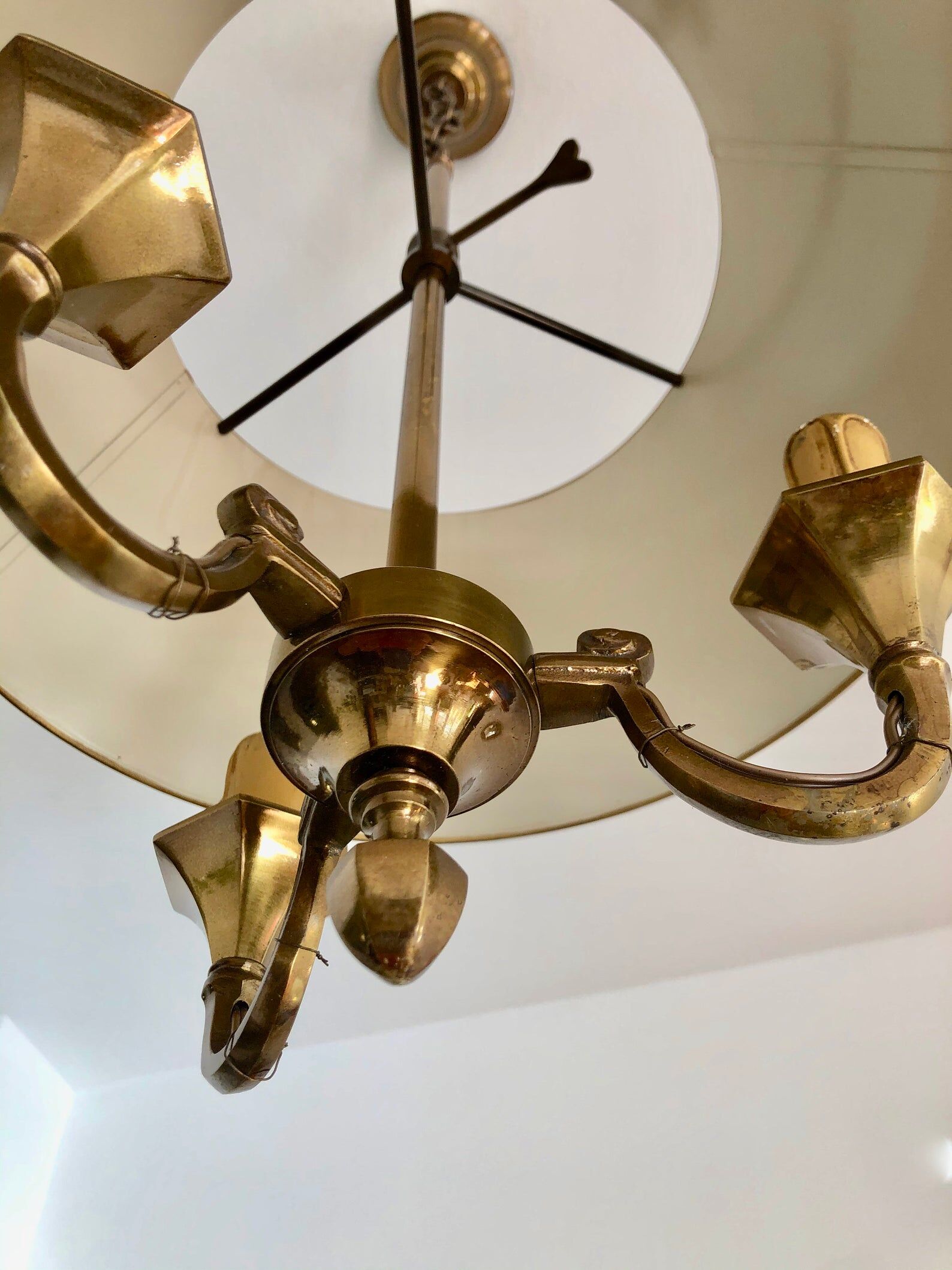 Bronze suspension hot water 3 lights