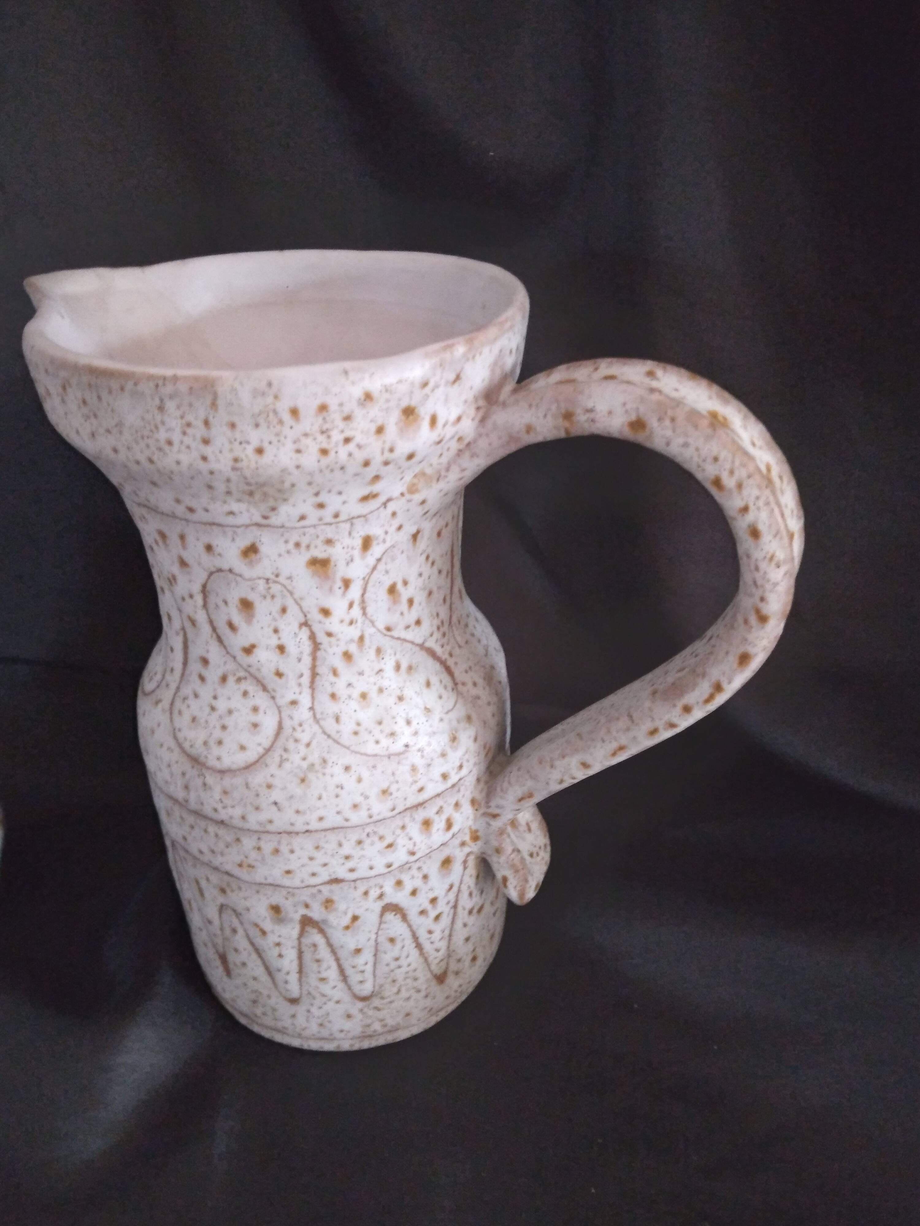 Set of 2 Austruy ceramic jugs