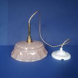 Art Deco pendant lamp from the 30s and 50s, vintage France - newly electrified