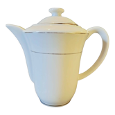 Coffee maker white porcelain gold border Snake porcelain