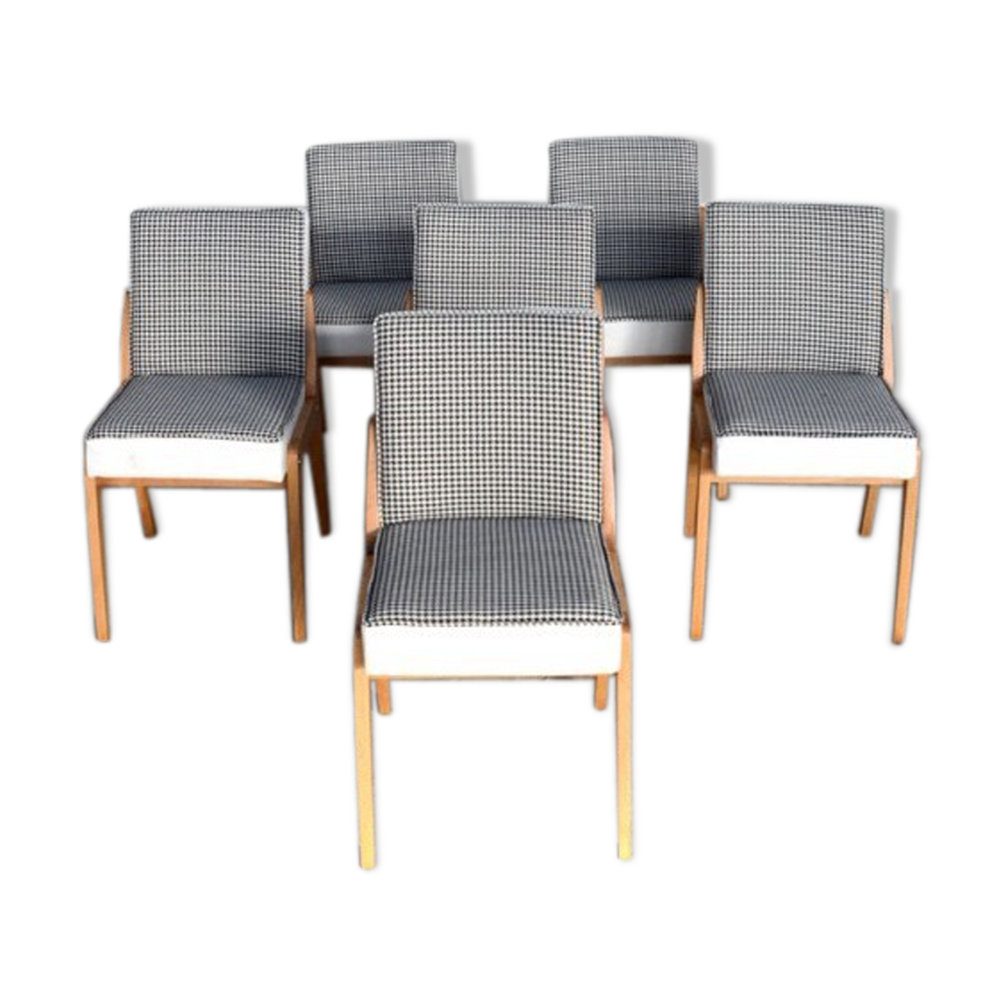 Set of 6 chairs "chicken foot"