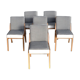 Lot de 6 chaises "pied de poule"