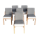 Lot de 6 chaises "pied de poule"