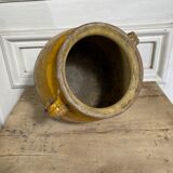 Confit pot in yellow glazed terracotta late 19th century