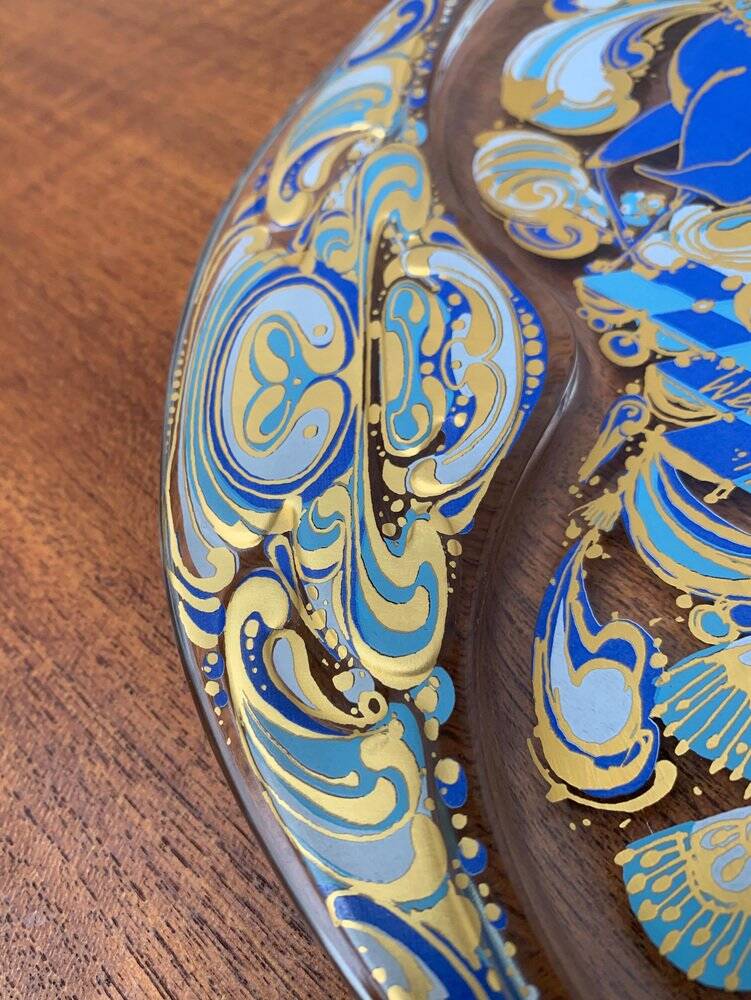 Limited edition German vintage Christmas wall plate by Bjørn Wiinblad for Rosenthal, 1978