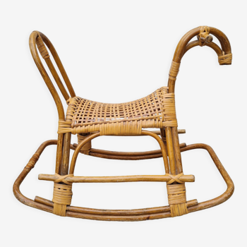 Rattan rocking horse