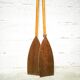 Pair of old wooden oars