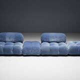 Canapé Camaleonda en Velours Bleu par Mario Bellini pour B&B Italia, Italie, 1970s