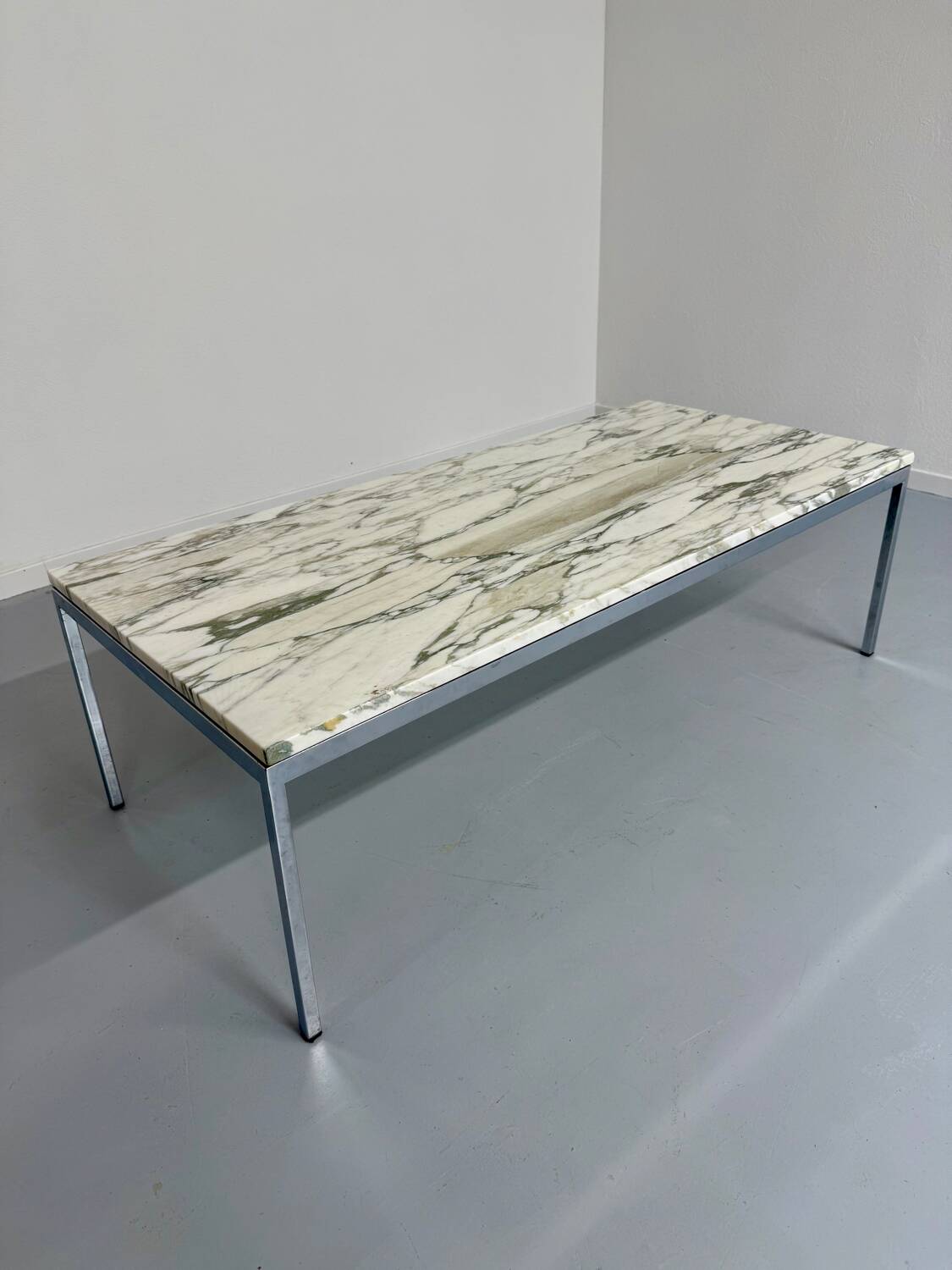 Florence Knoll 70s vintage metal marble coffee table