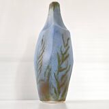Vintage blue ceramic vase 1960