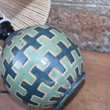 Ceramic lamp and rope shade