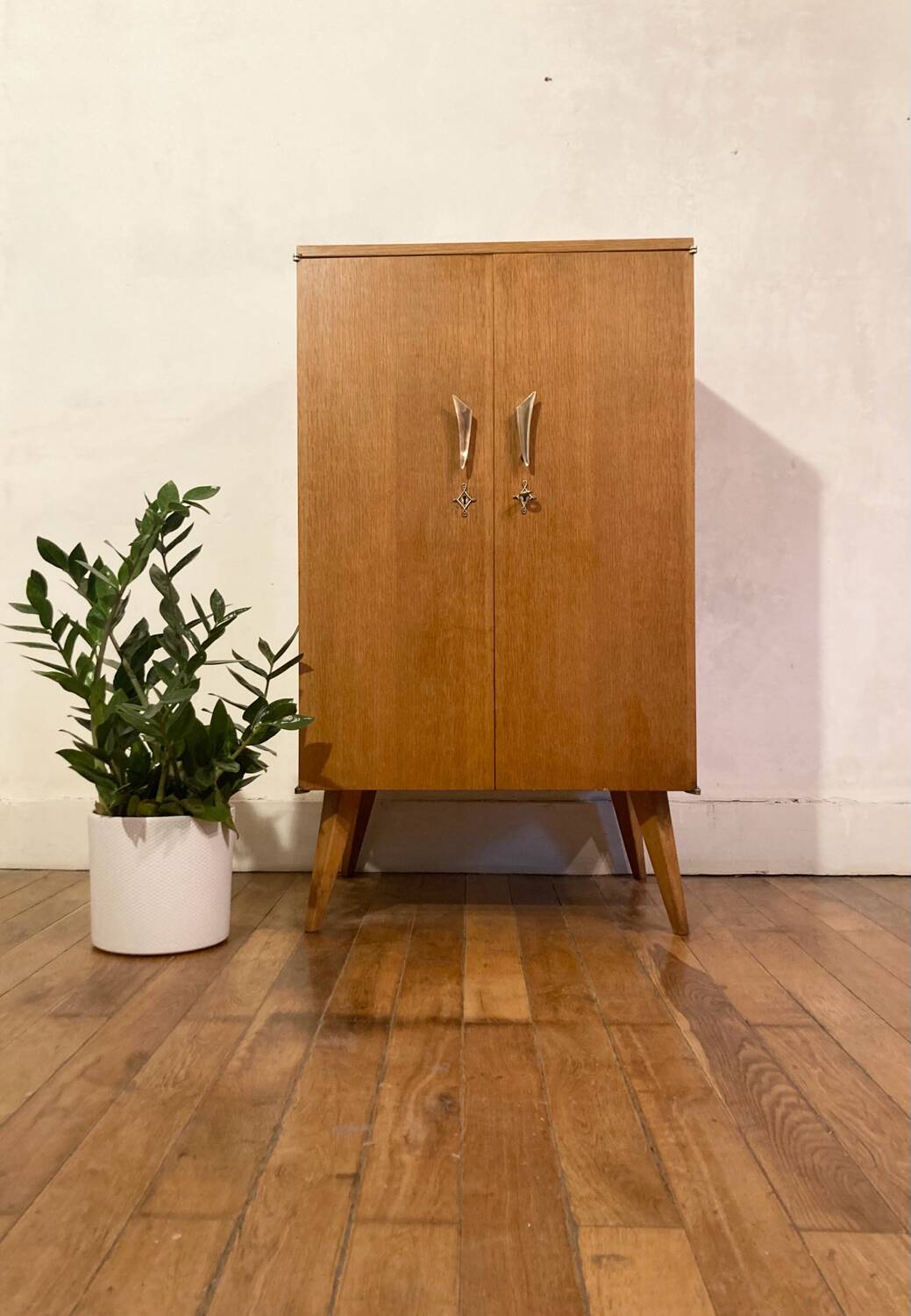 Vintage wardrobe with compass feet
