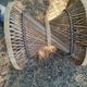 Vintage antique rattan wicker chair armchair