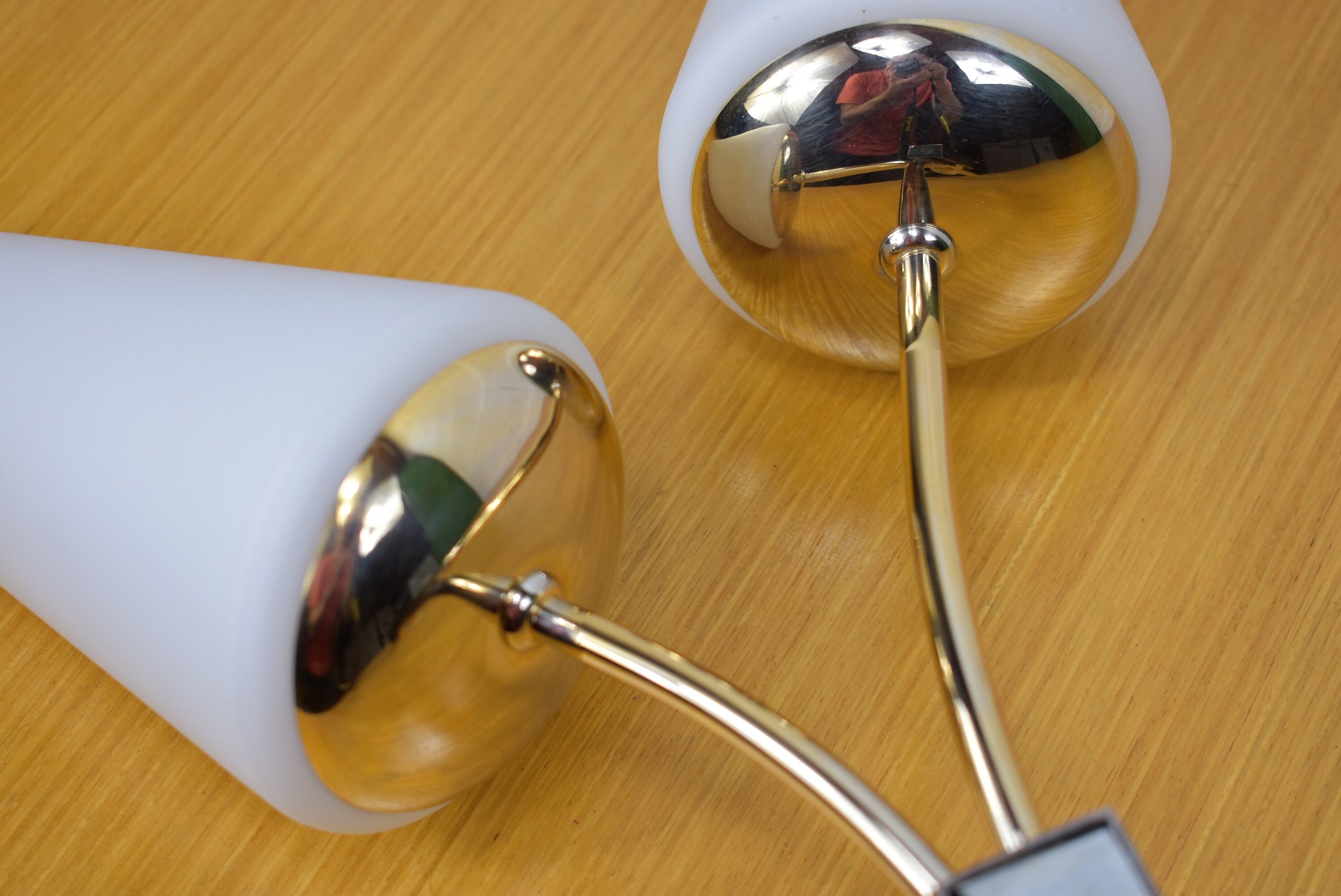 Vintage wall lamp 2 opaline lamp