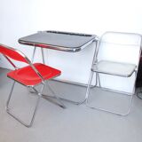 Red Plia chair Giancarlo Piretti Anonima Castelli
