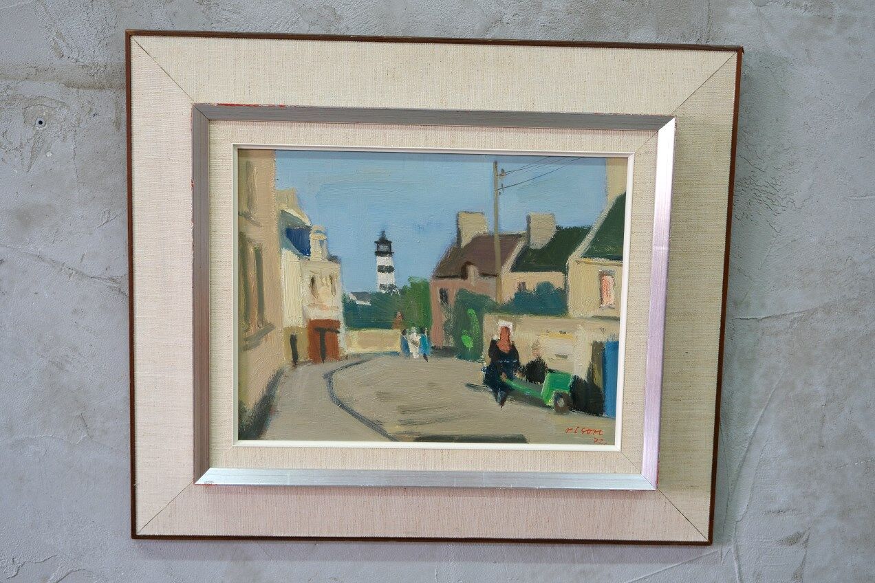 Ove Olson ( 1903-1975 ), Swedish Modern Painting, 1972, Oil on Cardboard