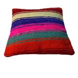 Housse de coussin kilim turc vintage, 40 x 40 cm