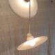 Suspension with three opaline lampshades - mid 20th century.