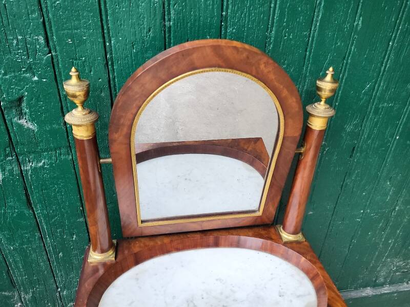 Small empire period psyche dressing table
