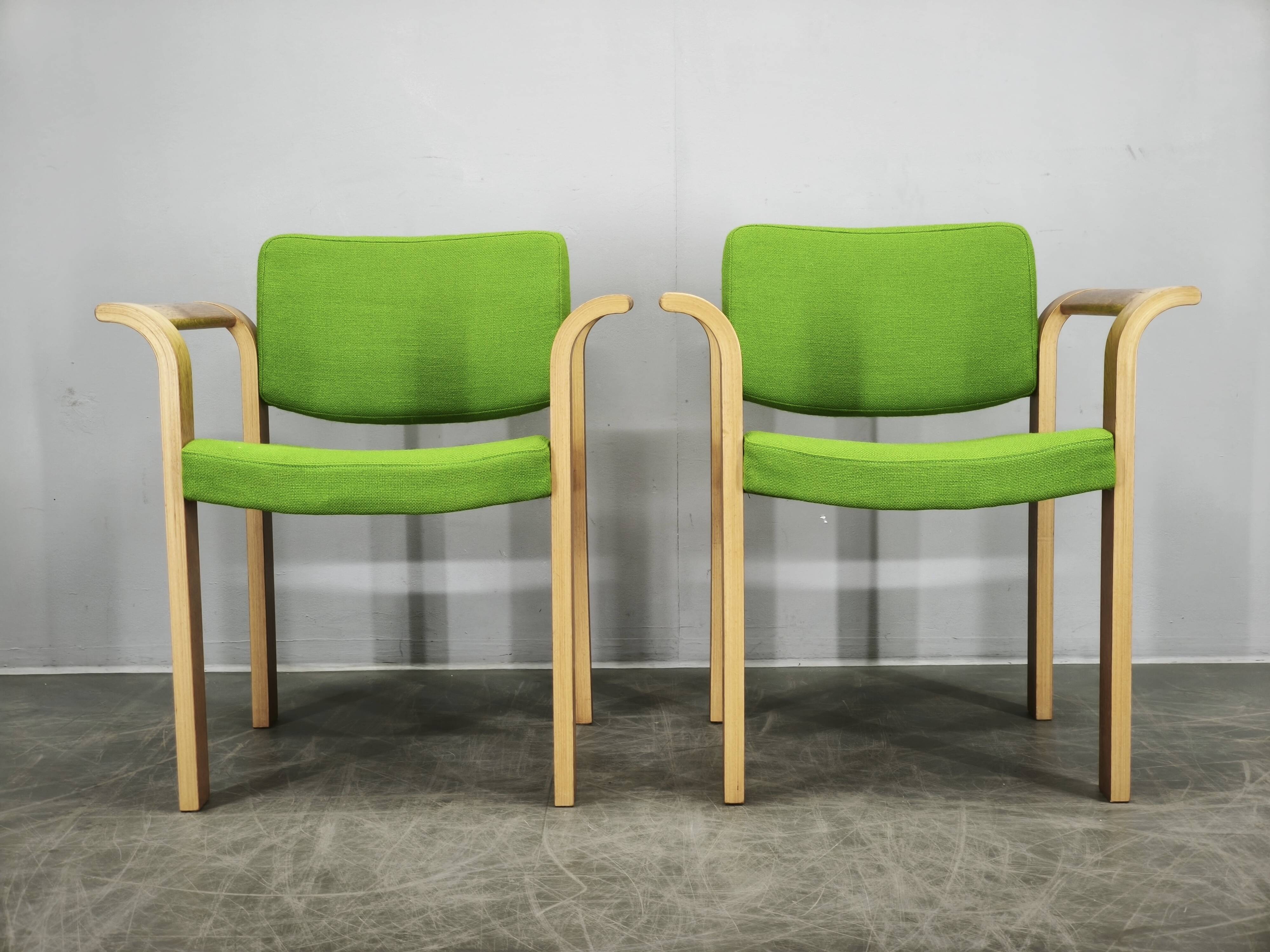 Set of 4 Danish Oak Armchairs by Magnus Olesen, 1960s