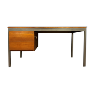 Georges Frydman steel and walnut desk edited by EFA in the 60s