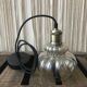 Pendant light with vintage globe