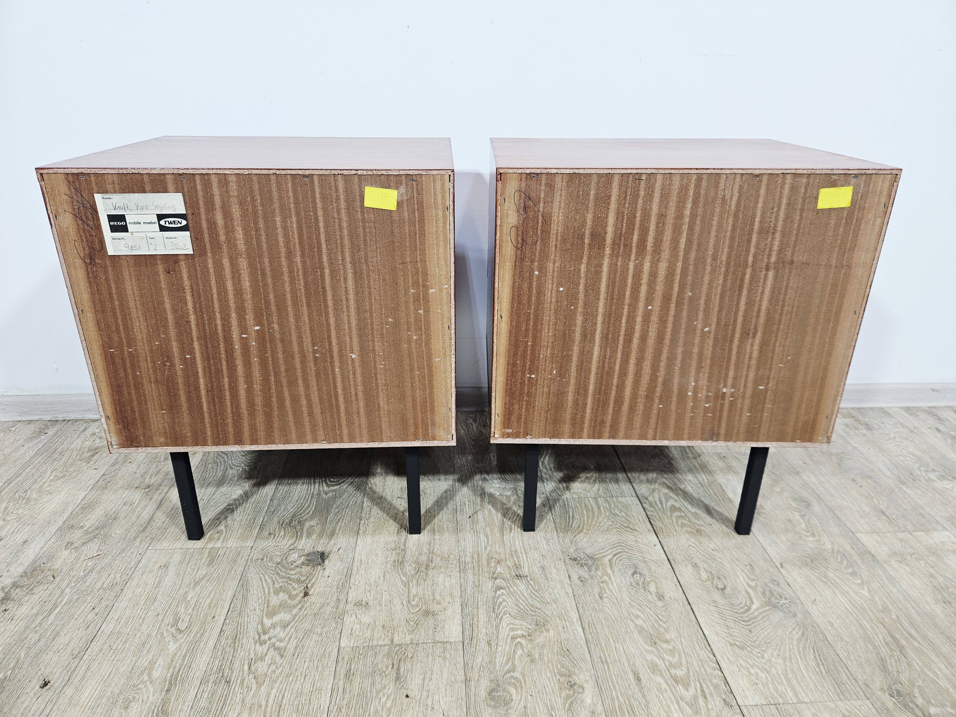 A pair of side cabinets, designed by Günter Renkel for REGO / Twen, Germany